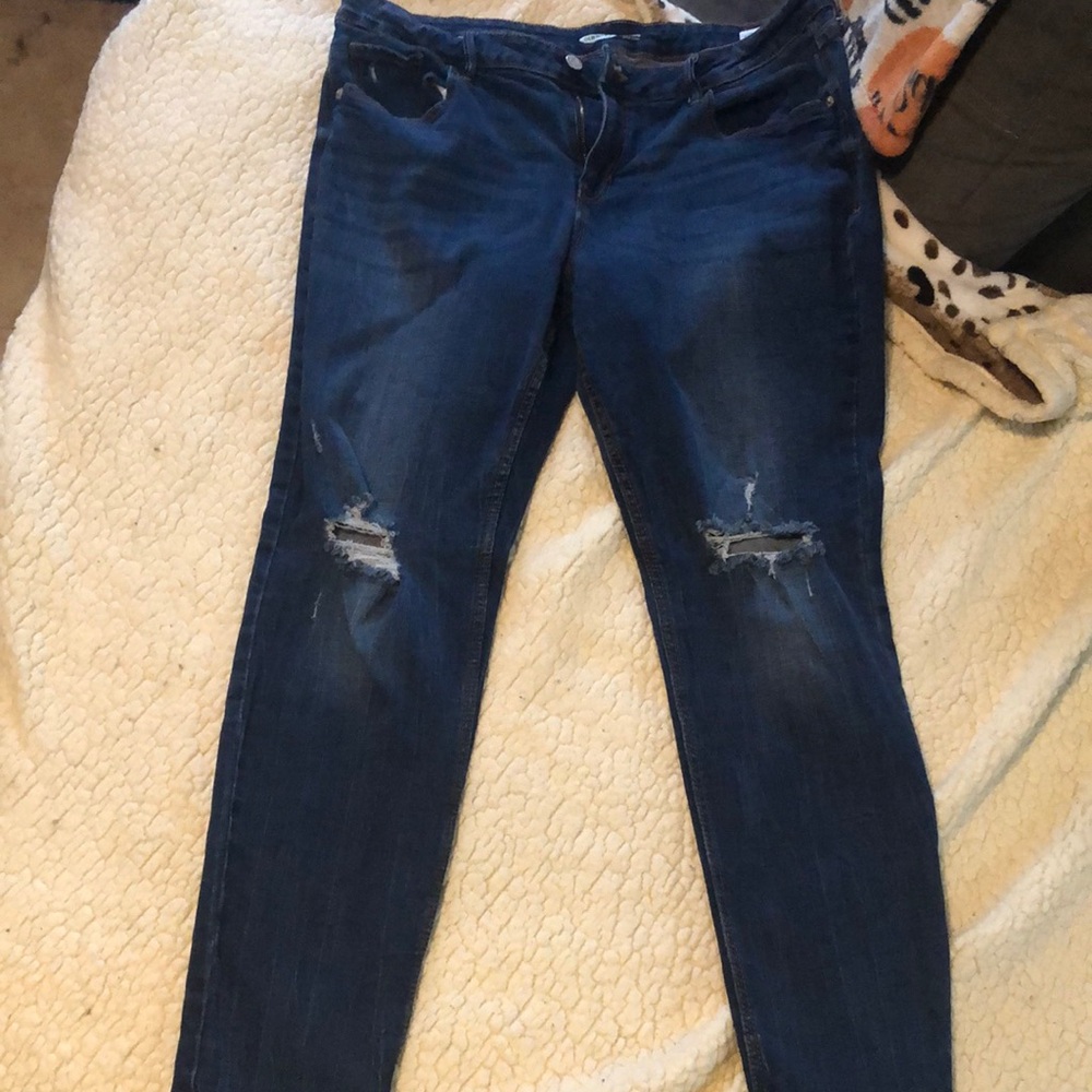 Old navy Women's Distressed Blue Jeans